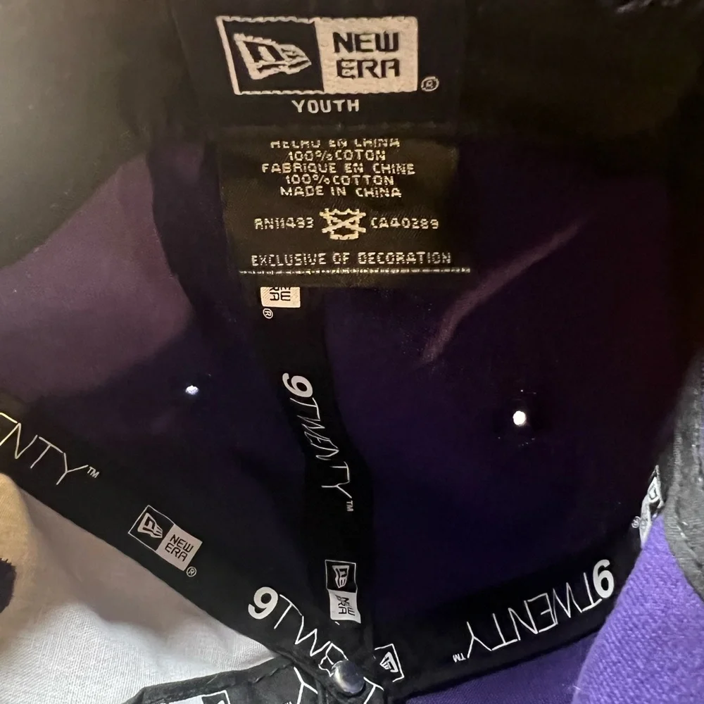 New Era 9Twenty Northwestern‎ Wildcats Youth Hat Adjustable Strapback, Purple